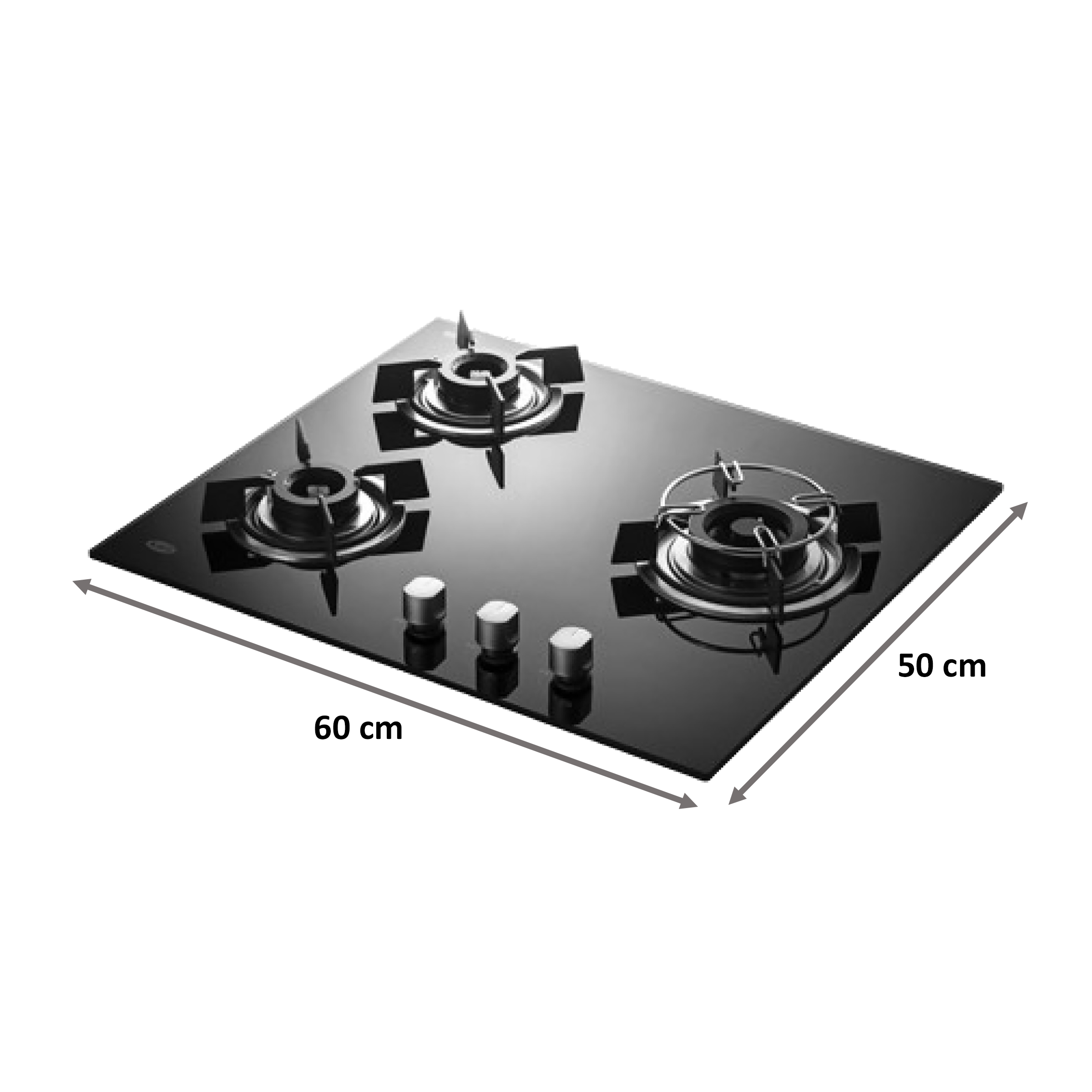 Buy KAFF HBR 603 B Tempered Glass Top 3 Burner Automatic Electric Hob ...